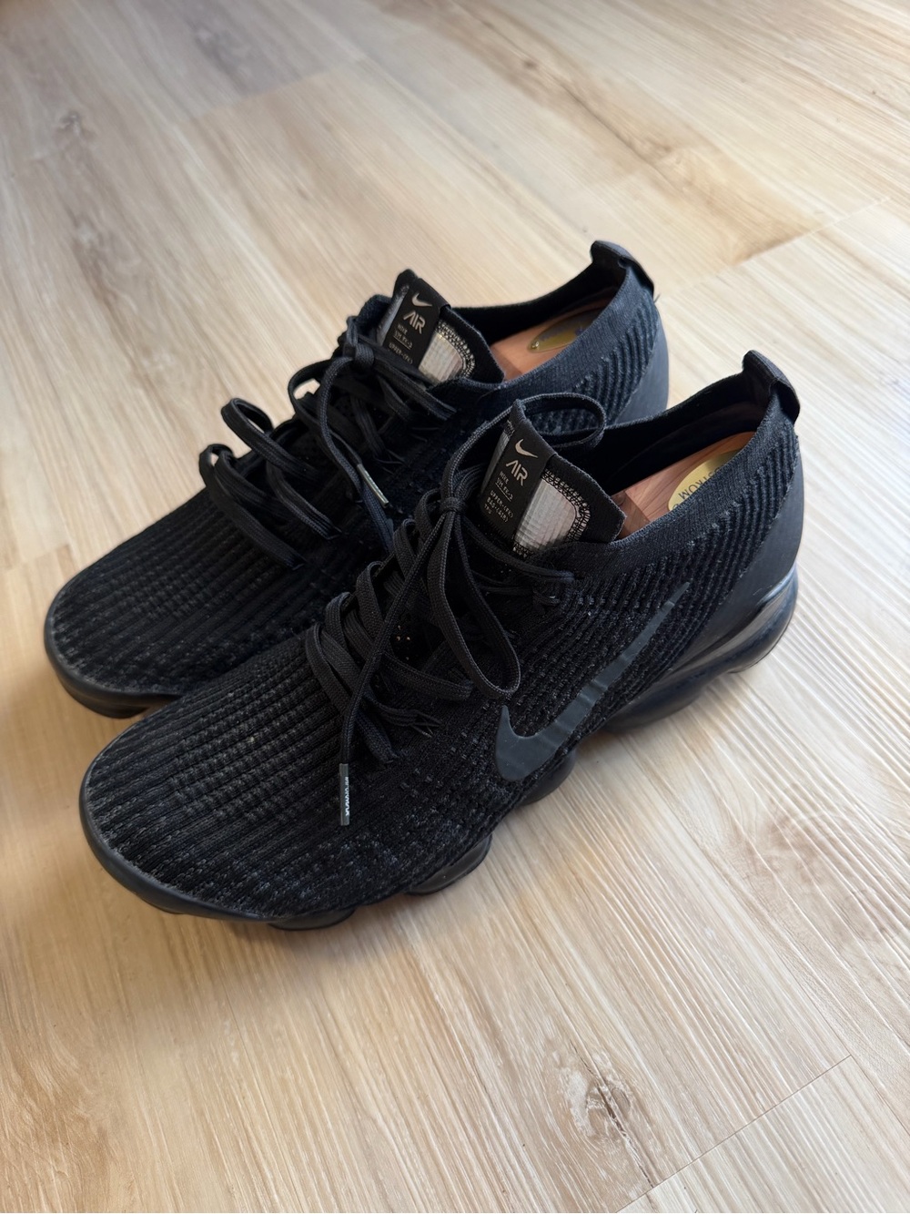 Nike Air VaporMax Flyknit 3 Triple Black size 12